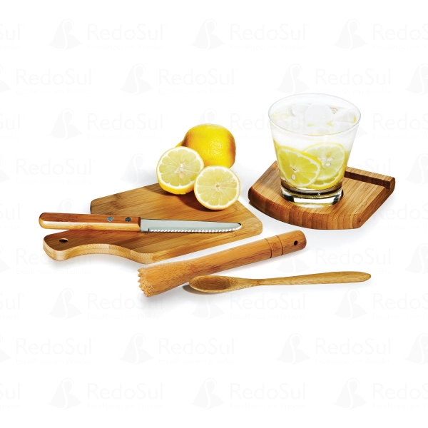 Kit Para Caipirinha Personalizado Em Bambu