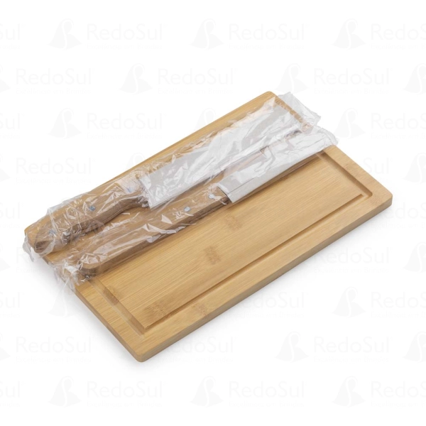 Kit Churrasco Personalizado de Bambu com 3 Peças