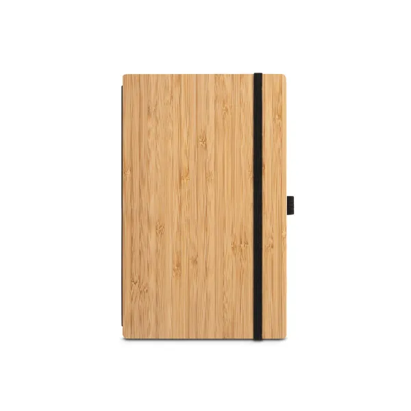 Caderno personalizado de bolso com capa de bambu e lombada em PET reciclado Caderno personalizado de bolso com capa de bambu e lombada em PET reciclado