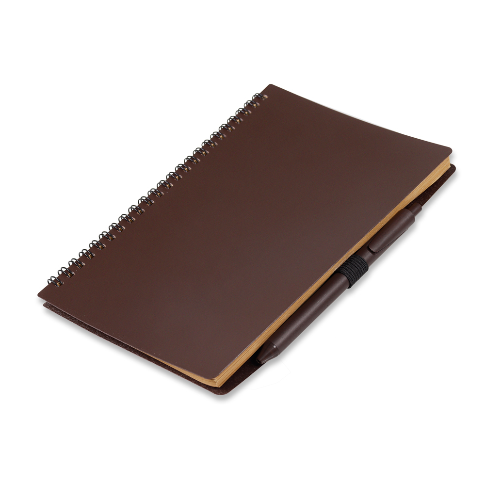 Caderno personalizado com capa produzida com grãos de café Caderno personalizado com capa produzida com grãos de café