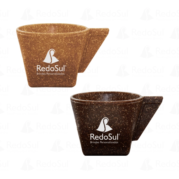 Xícara Personalizada eco fibra de coco ou madeira Xícara Personalizada eco fibra de coco ou madeira