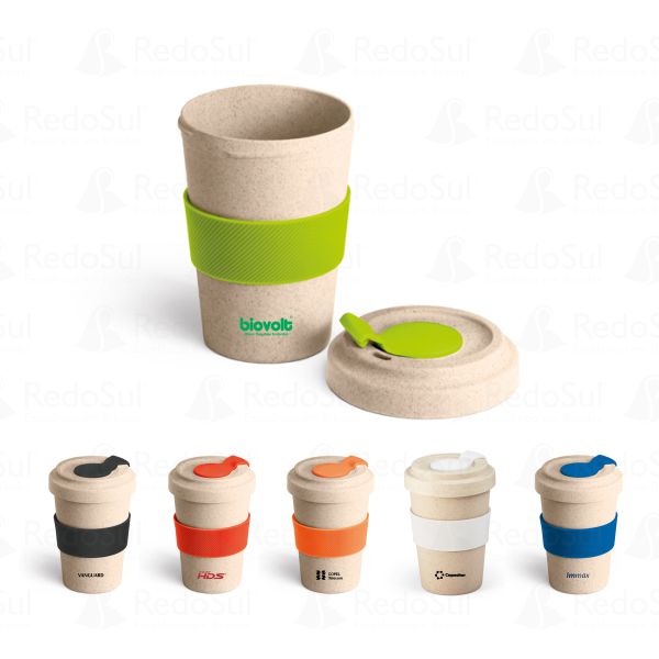 Copo para Viagem Personalizado 500 ml de Fibra de Bambu