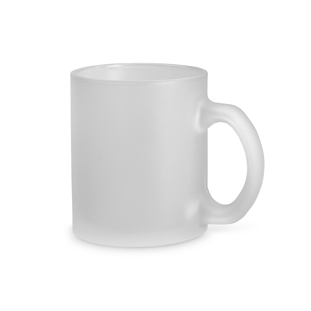 Caneca de vidro fosco personalizada