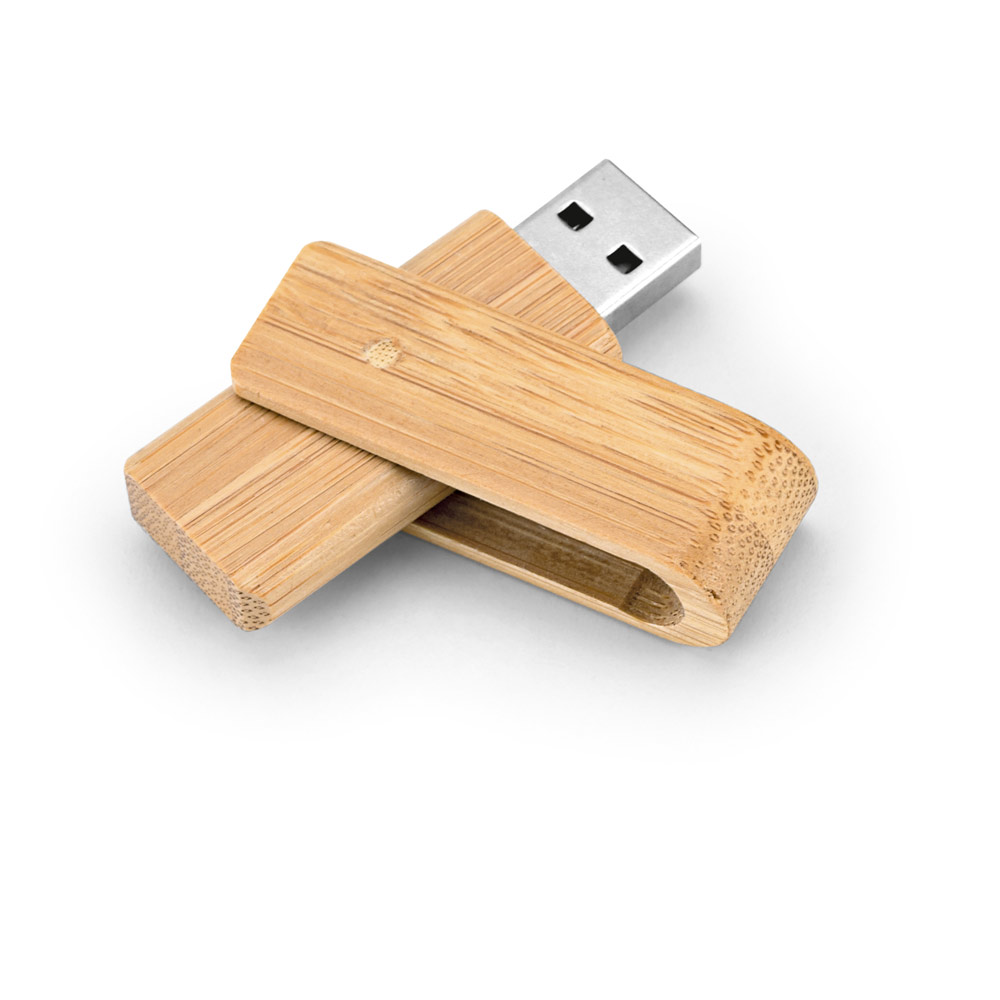 Pen drive personalizado em bambu 16 gb