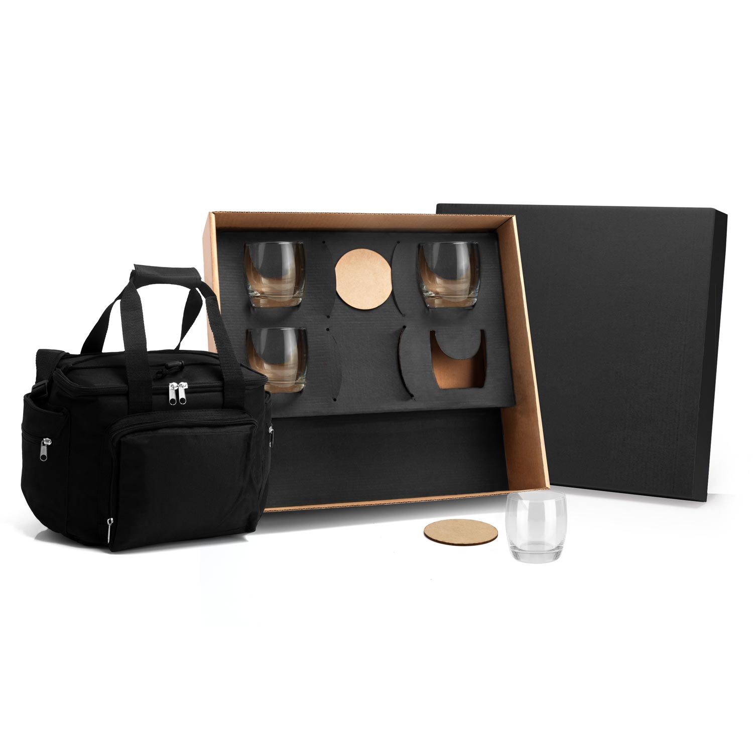 KIT Whisky com Bolsa Térmica com 9 peças