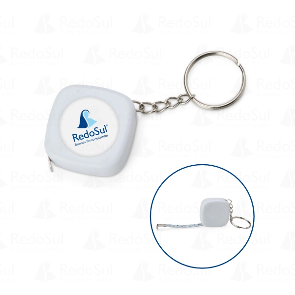 RD 7608204-Chaveiro Trena Plástico 1m Personalizado RD 7608204-Chaveiro Trena Plástico 1m Personalizado