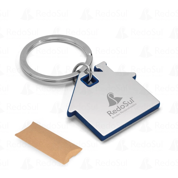 RD 93392-Chaveiro Personalizado Formato Casa