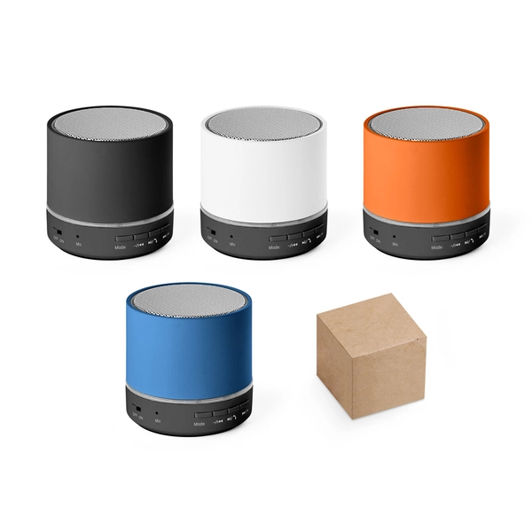 caixa de som personalizado portátil com microfone, em ABS reciclado