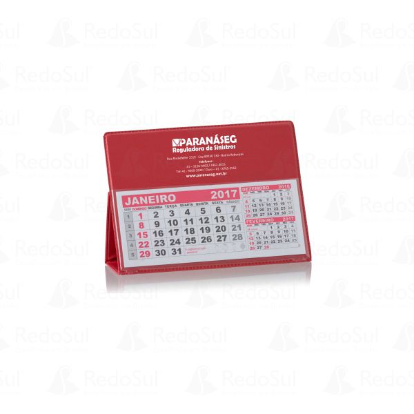 Calendário personalizado em PVC Pequeno