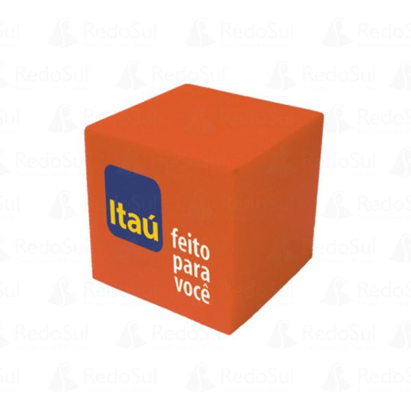 Cubo anti stress em vinil personalizado